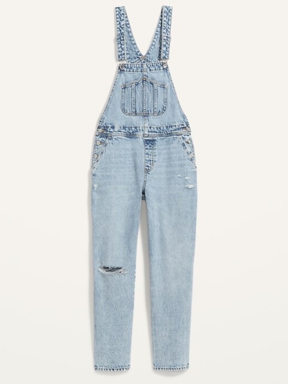 Old Navy Slouchy Straight Ripped Workwear Jean Overalls